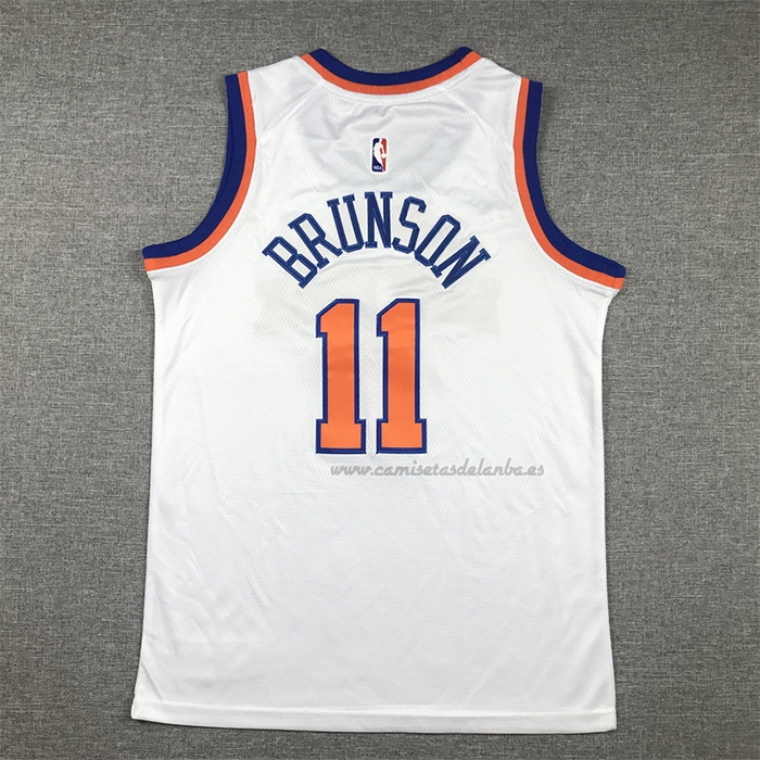 Camiseta Nino New York Knicks Jalen Brunson NO 11 Association 2022-23 Blanco